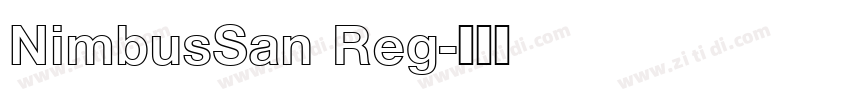 NimbusSan Reg字体转换